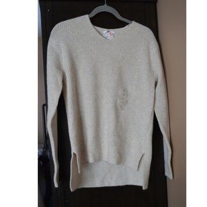 Uniqlo Women's Souffle Yarn V Neck Side Slit Sweater